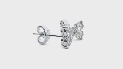 Boucles d'oreilles Aura en diamant rond