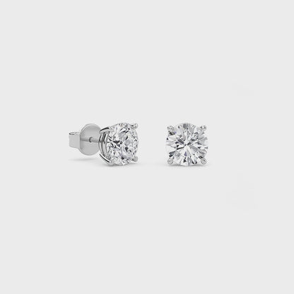 Liberty 1 Carat (0.5+0.5) Round Diamond Earring