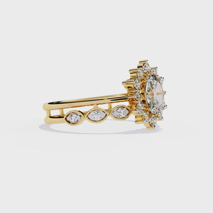 Bague en diamant ovale Wonder