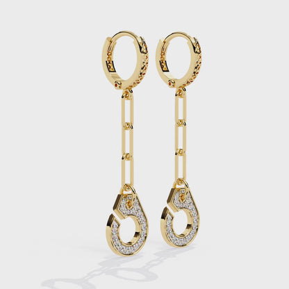 Boucles d'oreilles en diamant Luna Drop