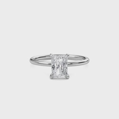 Bague Liberty avec diamant radiant de 2 carats