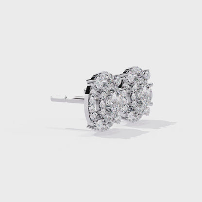 Crystal Bloom Diamond Earrings