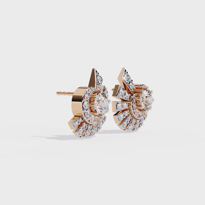 Starbeam Arc Diamond Earrings