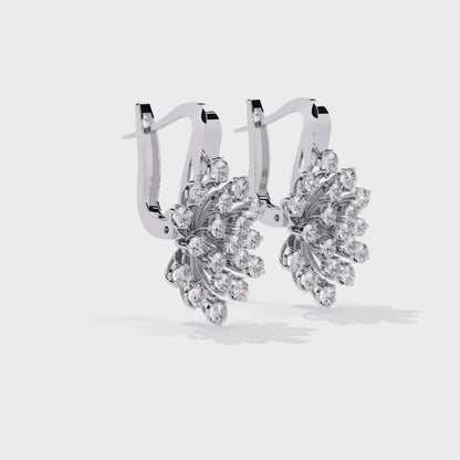 Boucles d'oreilles en diamants Radiant Wreath