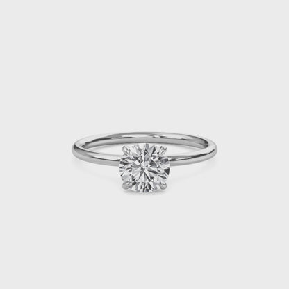 Bague Liberty avec diamant rond de 1 carat
