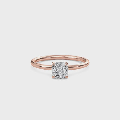 Bague Liberty avec diamant coussin de 1 carat