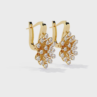 Radiant Wreath Diamond Earrings