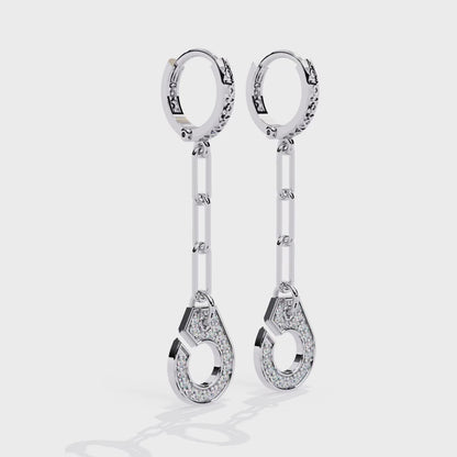 Boucles d'oreilles en diamant Luna Drop