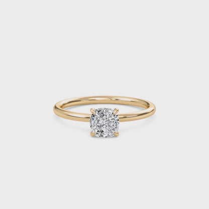 Bague Liberty avec diamant coussin de 1 carat