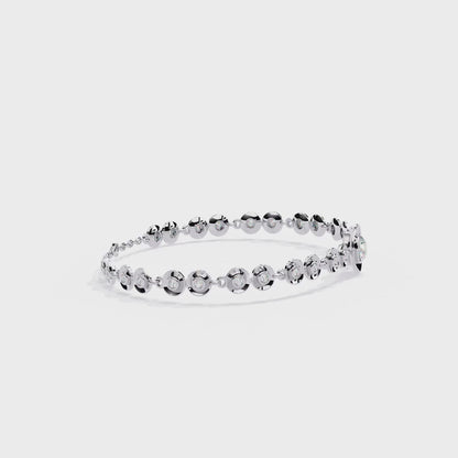 Bracelet Mirage doré avec diamants ronds