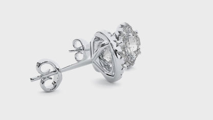 Boucles d'oreilles Breeze en diamant rond