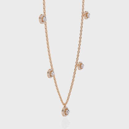 Amorea Round Diamond Necklace