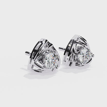 Aurora Triad Diamond Earrings