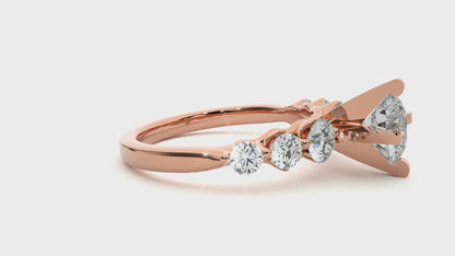 Lucky Seven Round Lab Grown Diamond Ring