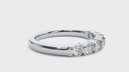 Lustre Seven-Stone Diamond Ring