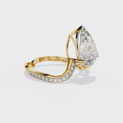 Enchanted Blossom Pear Diamond Ring