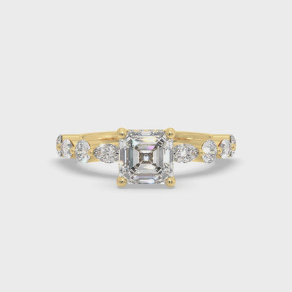 Florence Plus Asscher Diamond Ring
