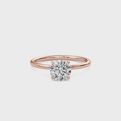 Bague Liberty avec diamant rond de 1 carat