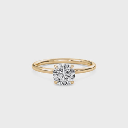 Bague Liberty avec diamant rond de 1 carat