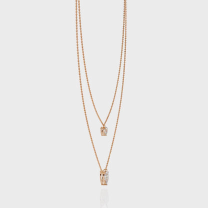 Isaluxe Pear Diamond Necklace