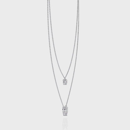 Isaluxe Pear Diamond Necklace