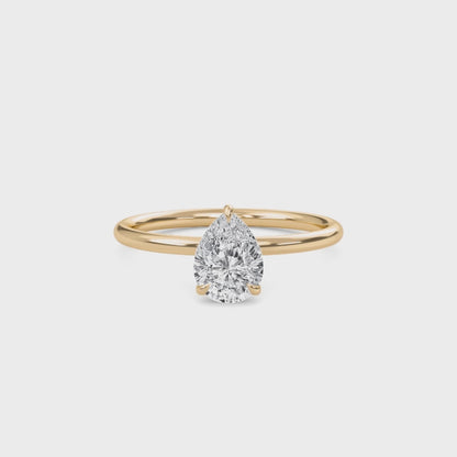 Bague Liberty en diamant poire de 1 carat