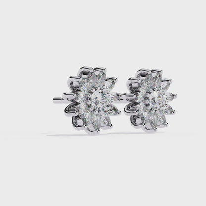 Boucles d'oreilles en diamant à l'éclat éthéré