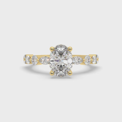 Florence Plus Oval Diamond Ring