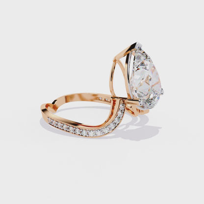 Enchanted Blossom Pear Diamond Ring