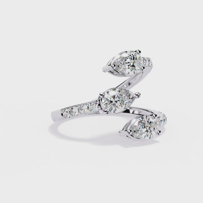 Captivating Charm Pear Diamond Ring