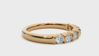 Lustre Seven-Stone Diamond Ring