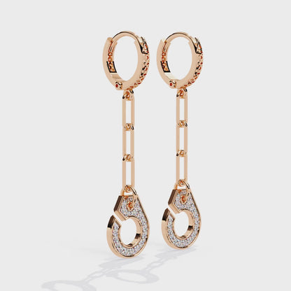 Boucles d'oreilles en diamant Luna Drop