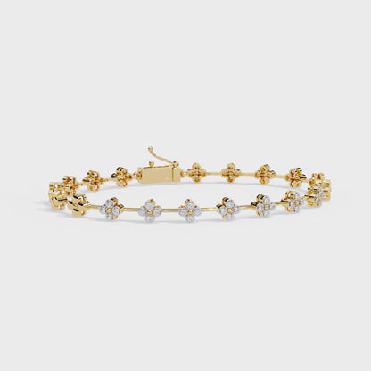 Stellar Circle Round Diamond Bracelet