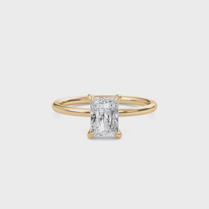 Bague Liberty avec diamant radiant de 2 carats