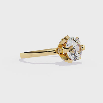 Bague en diamant rond Wonder