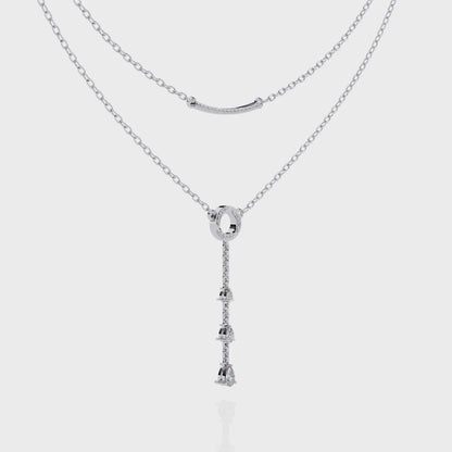 Amorea Pear Diamond Necklace