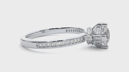 Majestic Crown Solitaire Diamond Ring