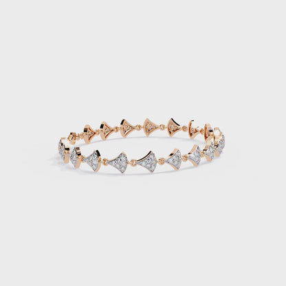 Bracelet en diamant rond Diamora