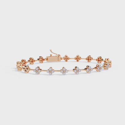 Stellar Circle Round Diamond Bracelet