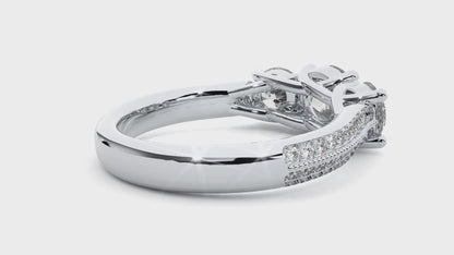 Crown Round Diamond Ring