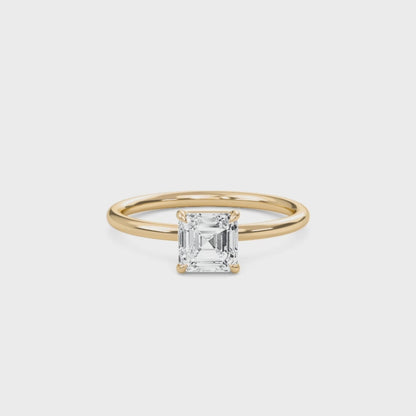 Bague Liberty avec diamant Asscher 4 carats