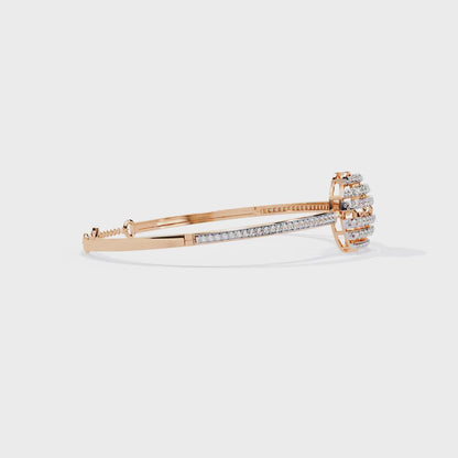 Lustrous Horizon Round Diamond Bracelet
