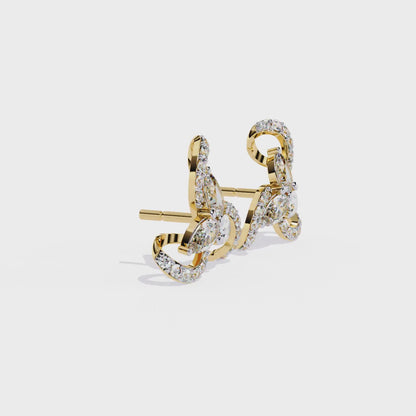 Boucles d'oreilles Orchid Gleam en diamant