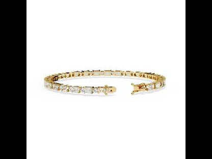 Glimmerine Emerald Diamond Bracelet