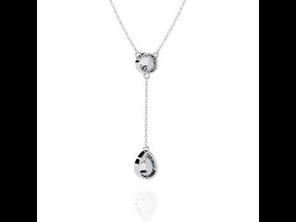 Aurora Pear Diamond Necklace