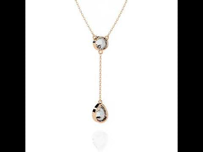 Aurora Pear Diamond Necklace