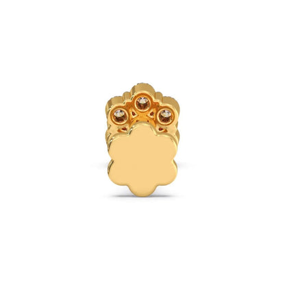 Flora Round Diamond Nose Pin - Espira Gems